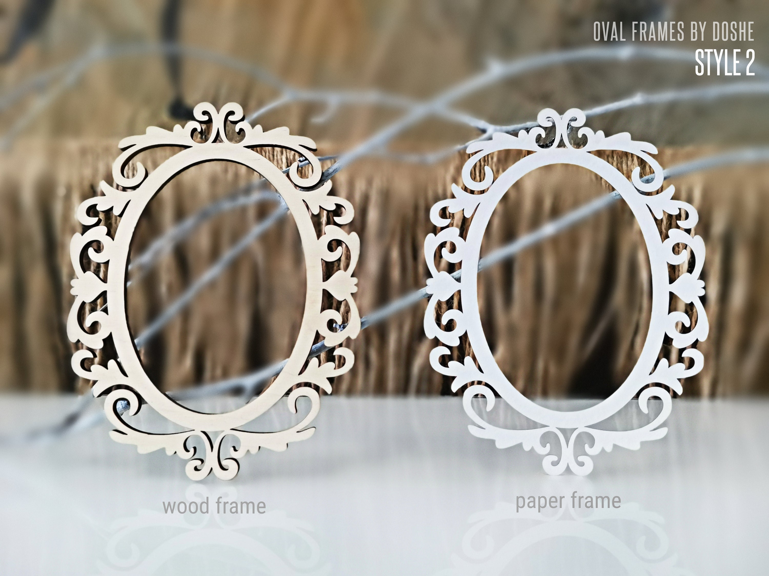 WOOD FRAME Laser Cut Vintage Photo Frames Scrapbook Album Etsy UK