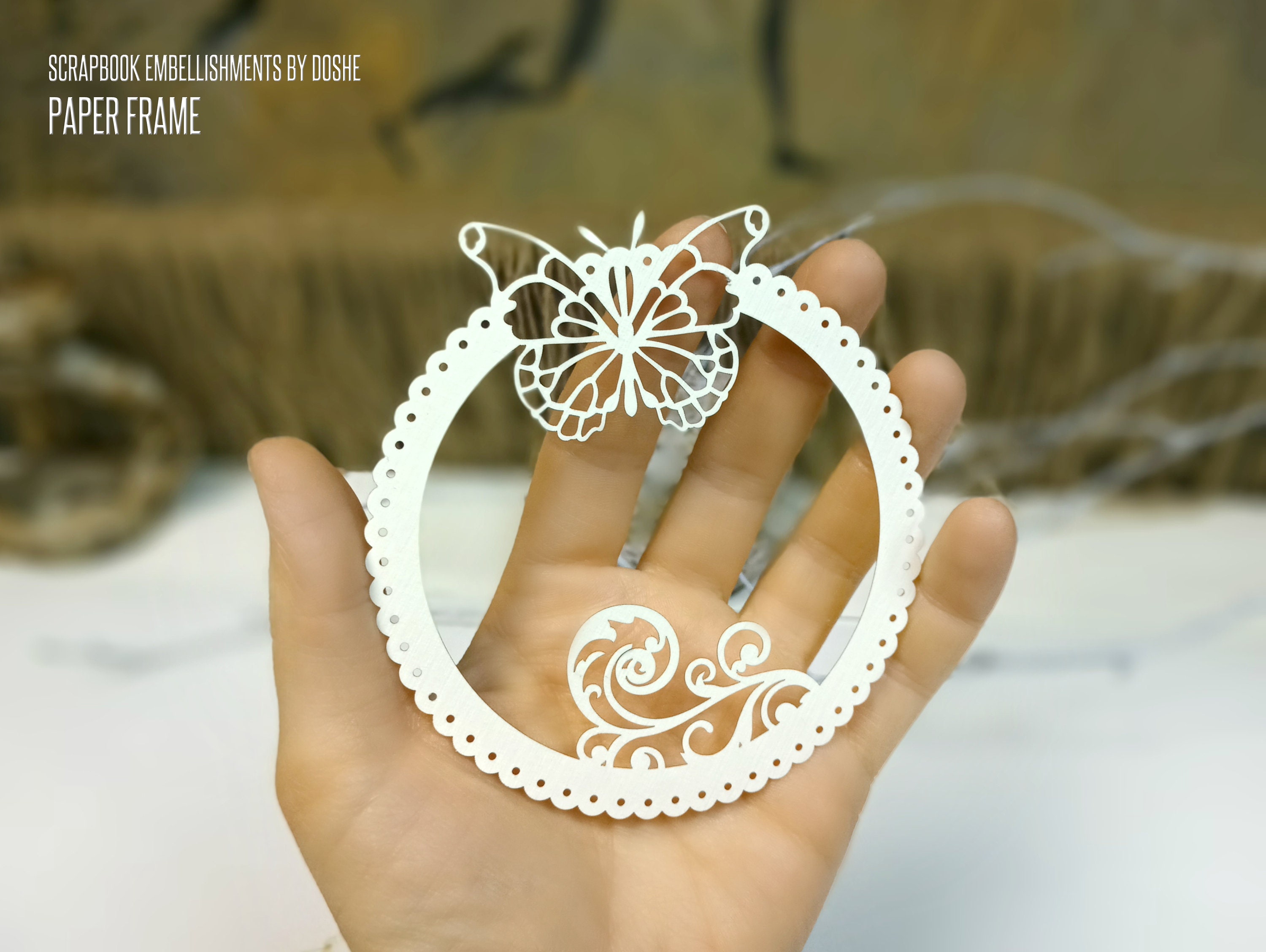 SCRAPBOOK paper Die Cuts Junk Journal Photo frame Laser Etsy