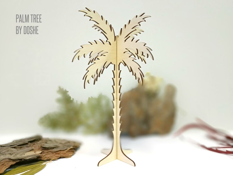 3D PALM TREE Tropical tree decor Laser cut wood Etsy