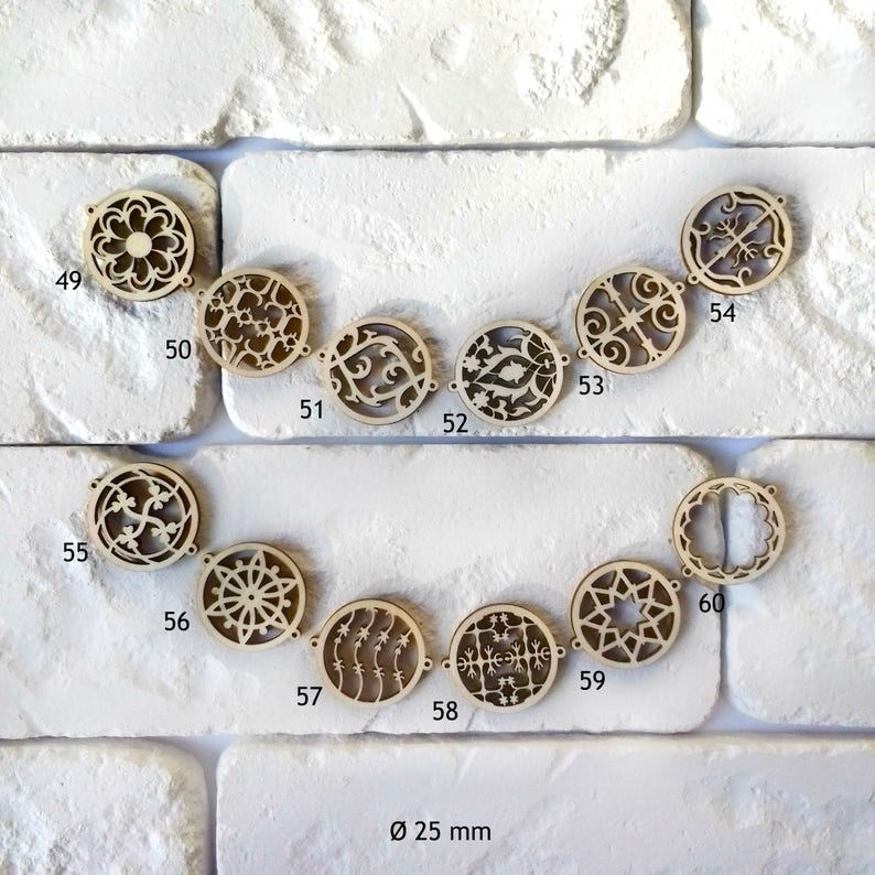 Perfect CONNECTORS for jewelry making and decor / Laser cut Etsy