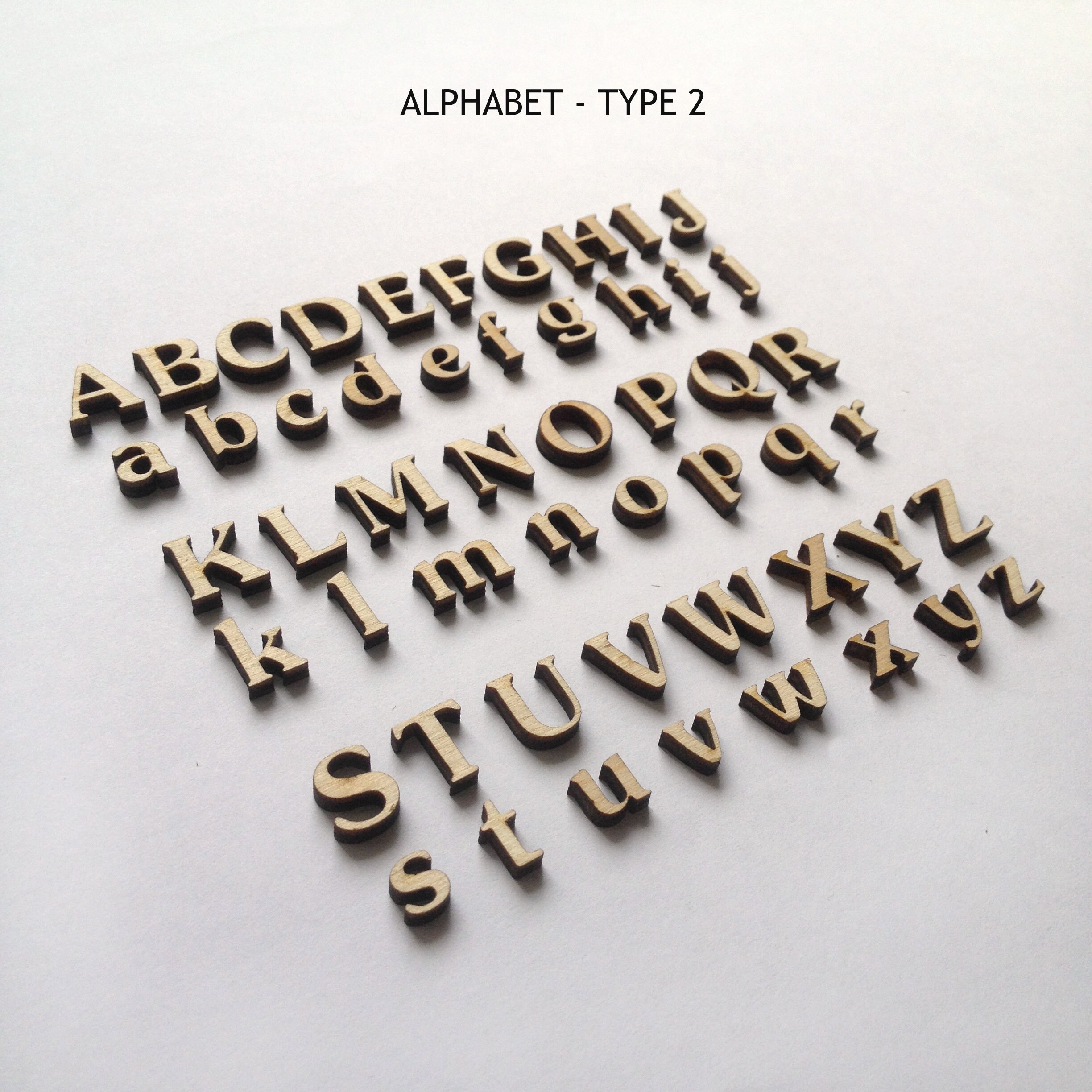 WOOD APLHABET Laser cut wood letters Etsy