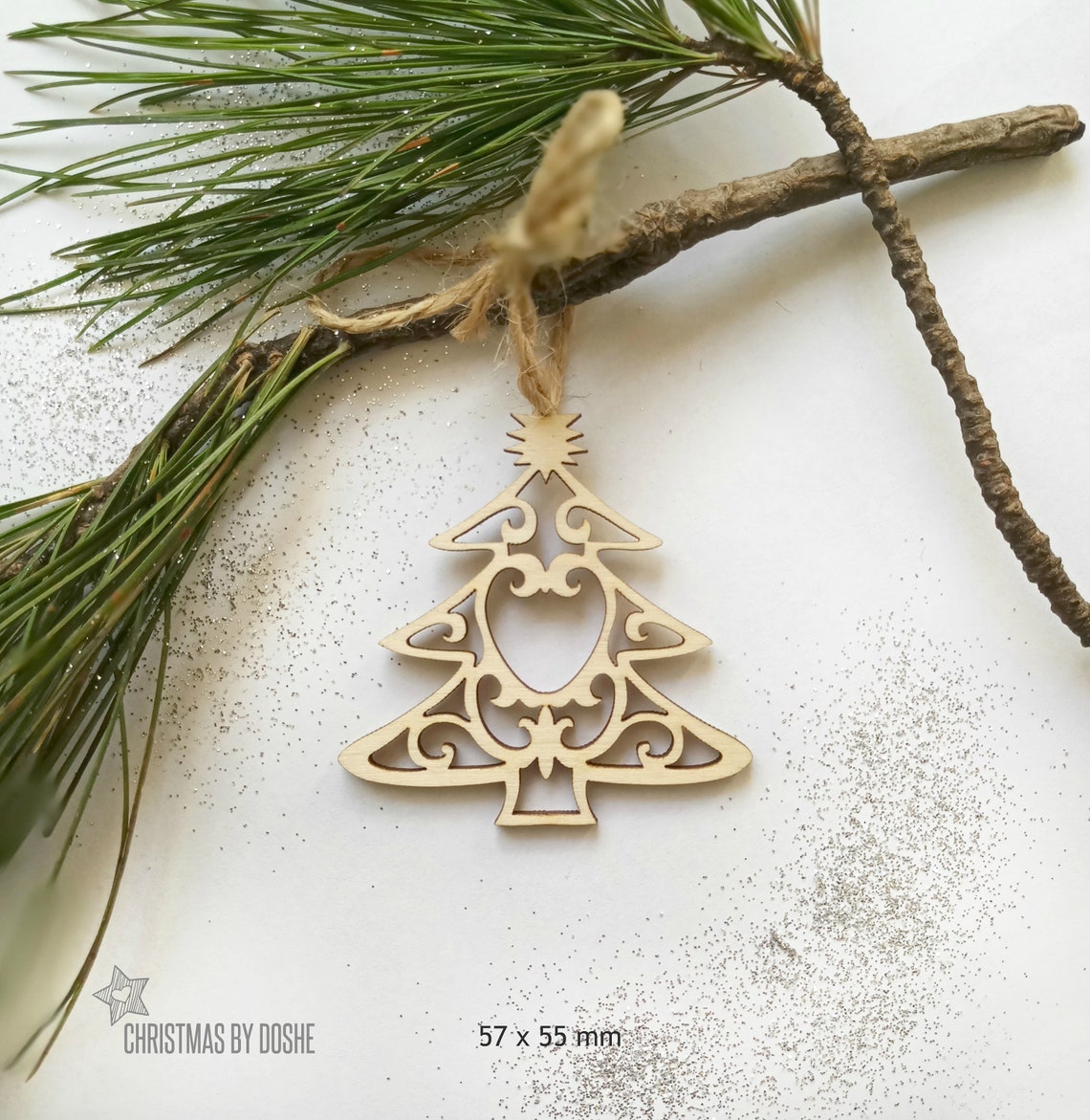 CHRISTMAS Ornaments Laser cut wood decor Etsy