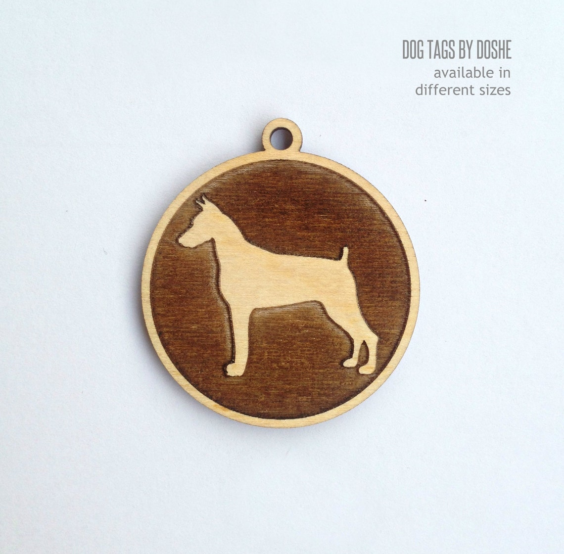 DOG TAG for dogs Laser engraved wood Etsy
