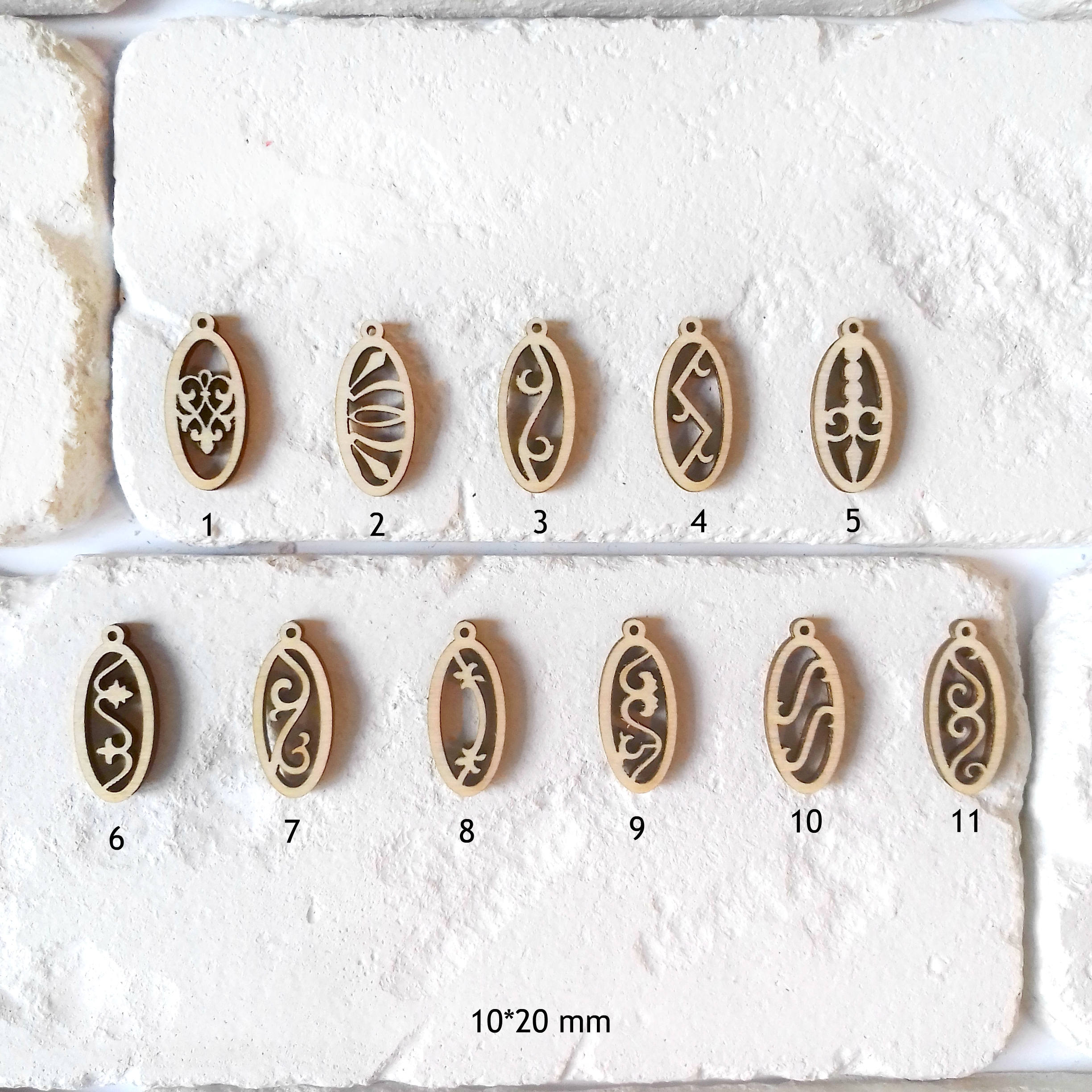 WOOD CHARMS Laser cut tiny charms for jewelry making Etsy