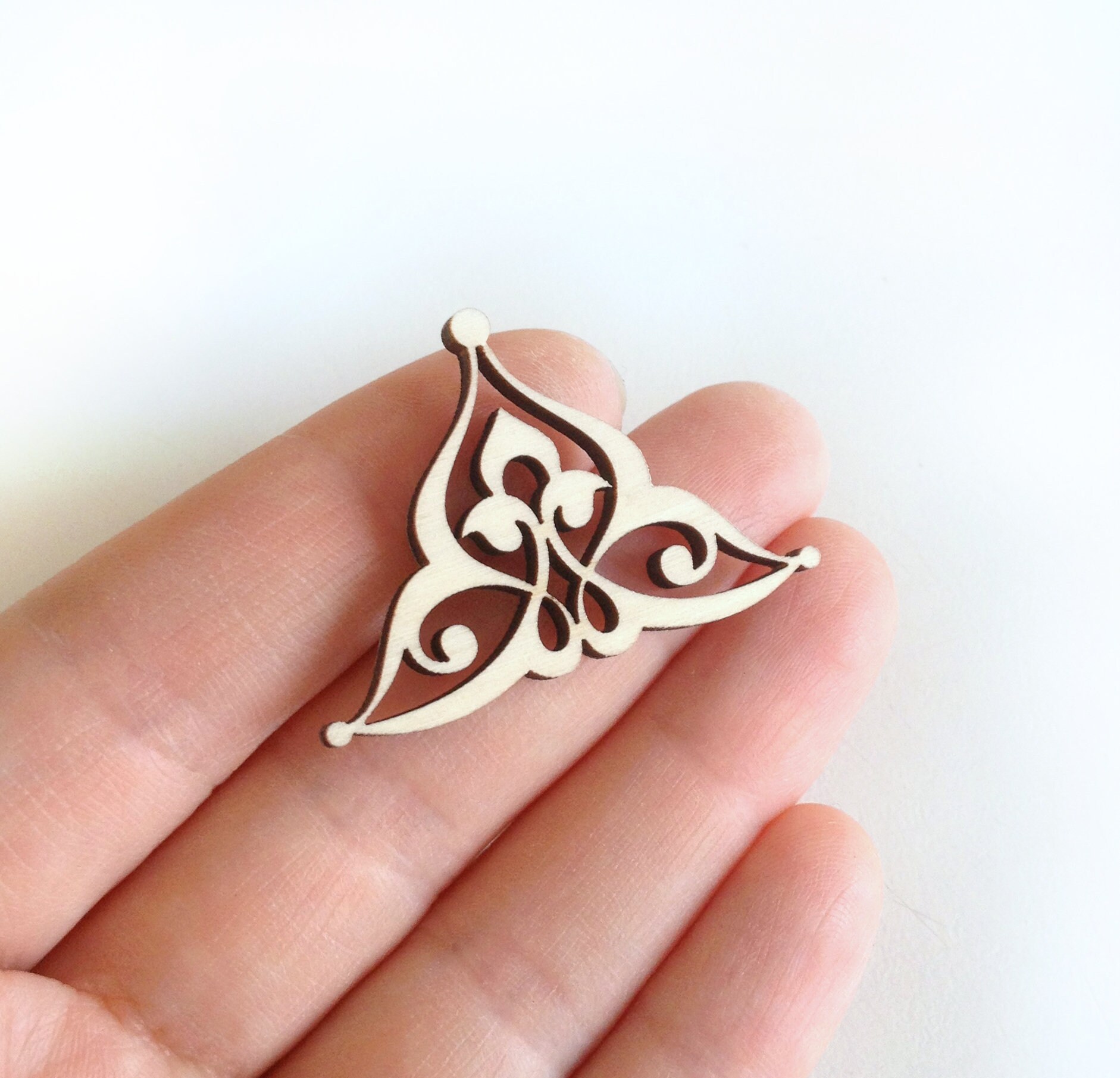 Laser cut wood Floral ornaments Wood crafts Craft Etsy