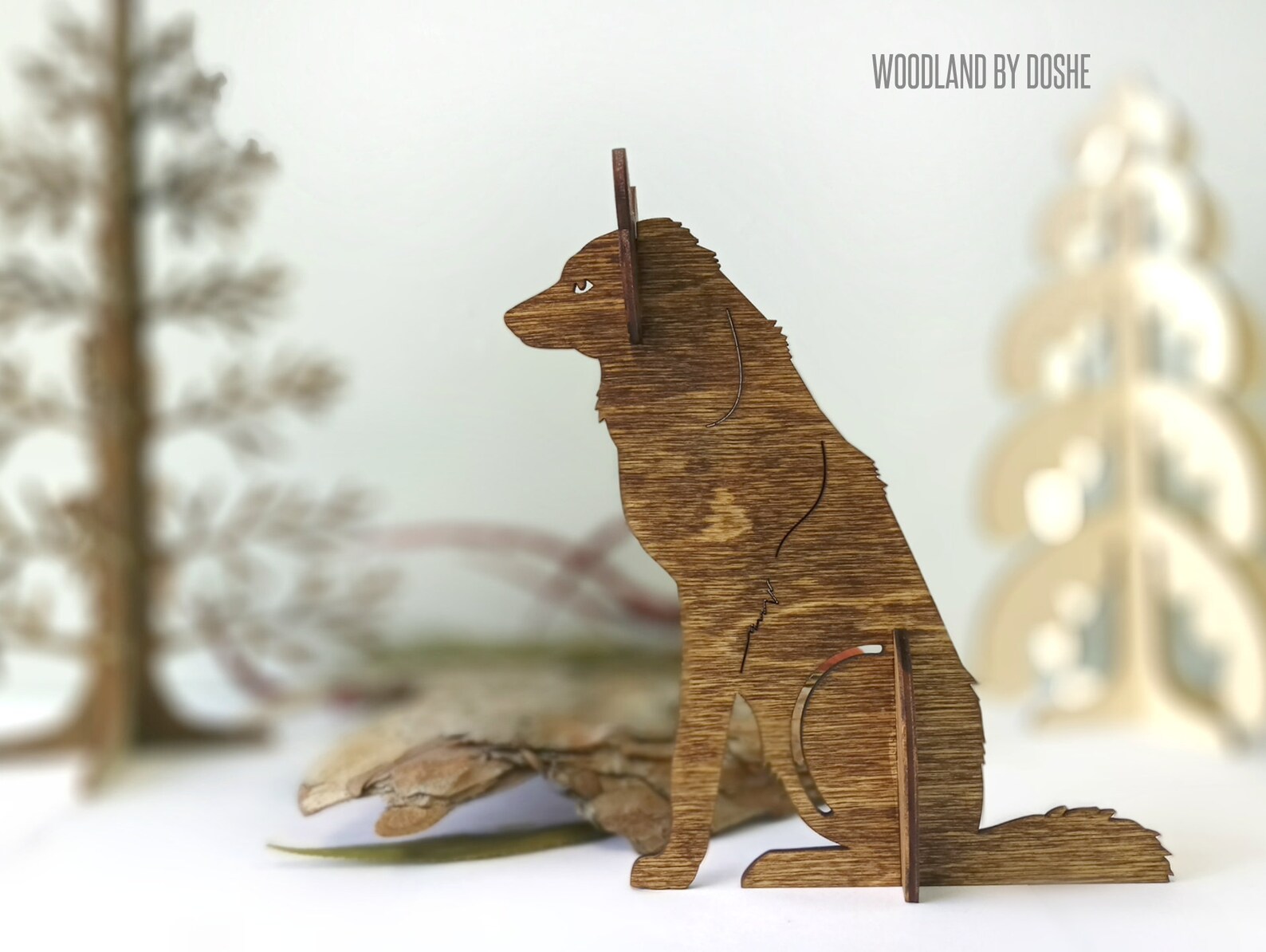 WOLF Woodland Animals Nursery Decor Etsy