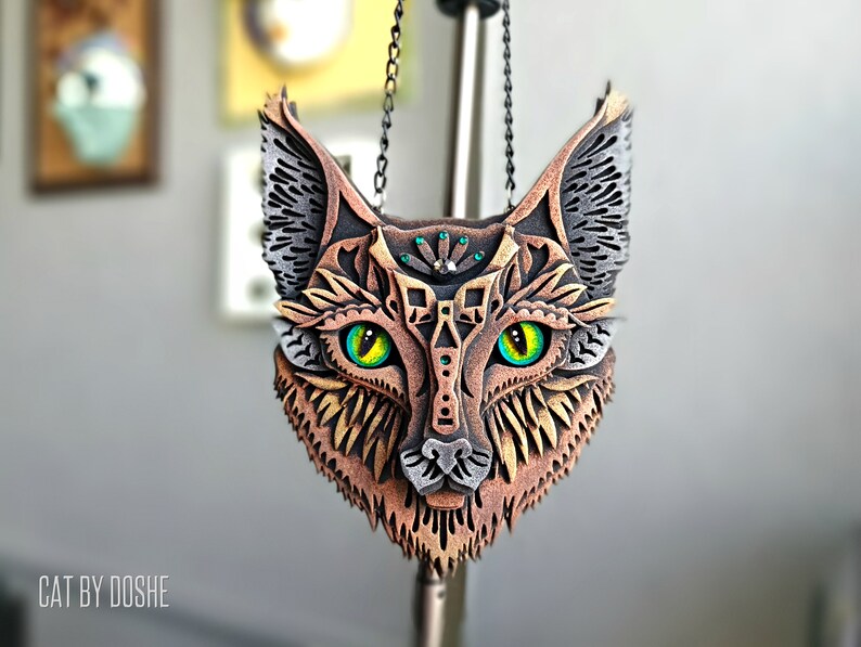 LUCKY Ginger CAT Cat lover gift ornament Car Charm Etsy