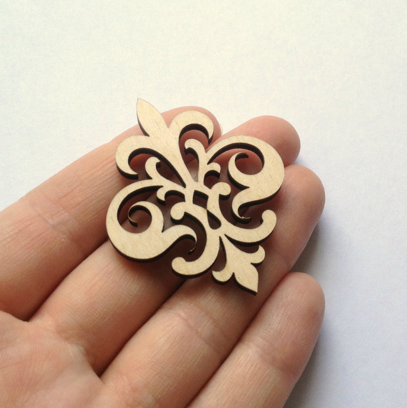 Perfect Wood ornaments Ready to paint Floral Laser cut Etsy