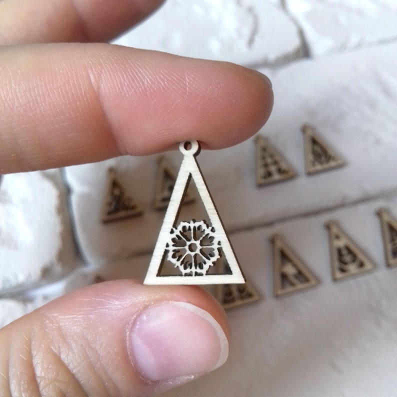 WOOD CHARMS Laser cut tiny charms for jewelry making Etsy