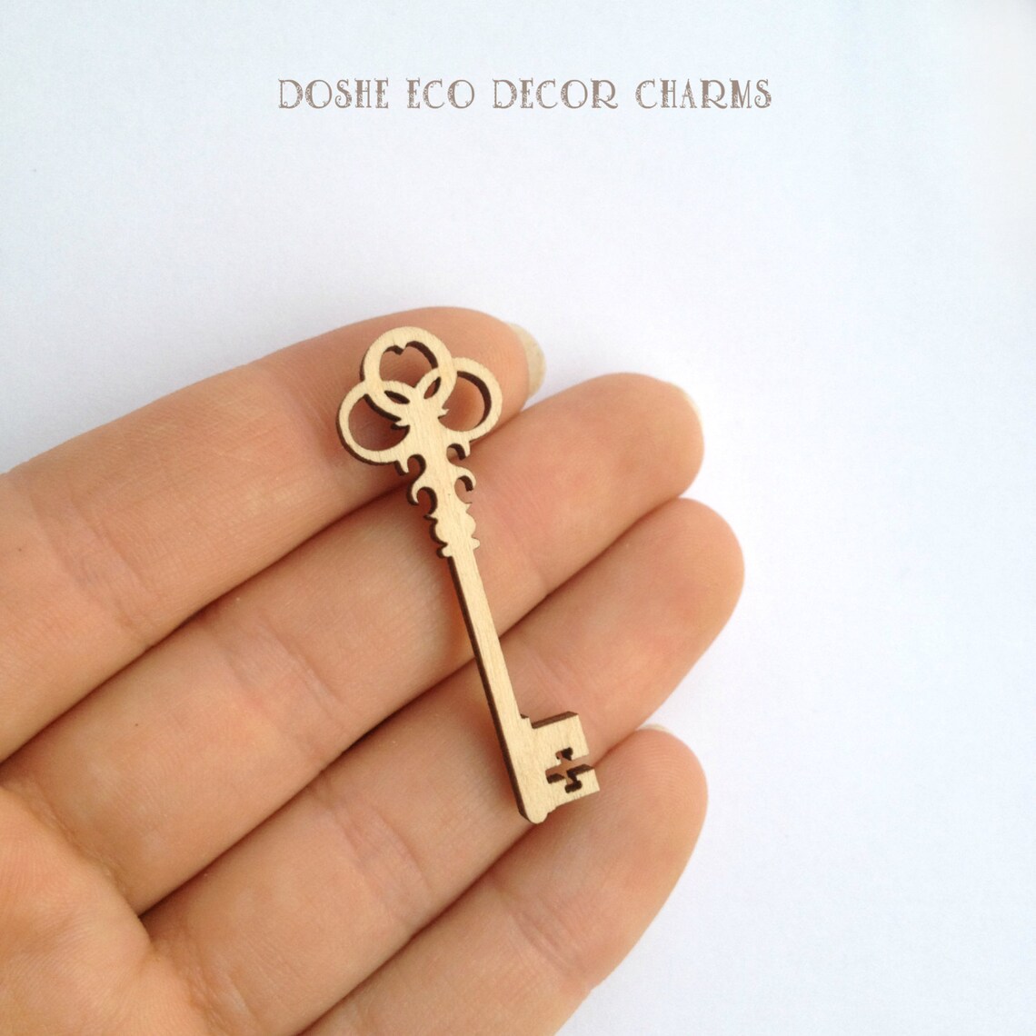 Laser cut KEY wood shape / Wood key / Laser cut wood / Wood Etsy