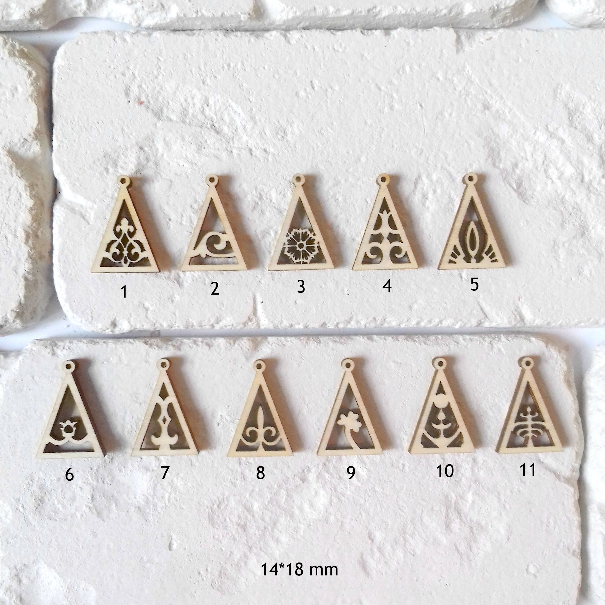 WOOD CHARMS Laser cut tiny charms for jewelry making Etsy