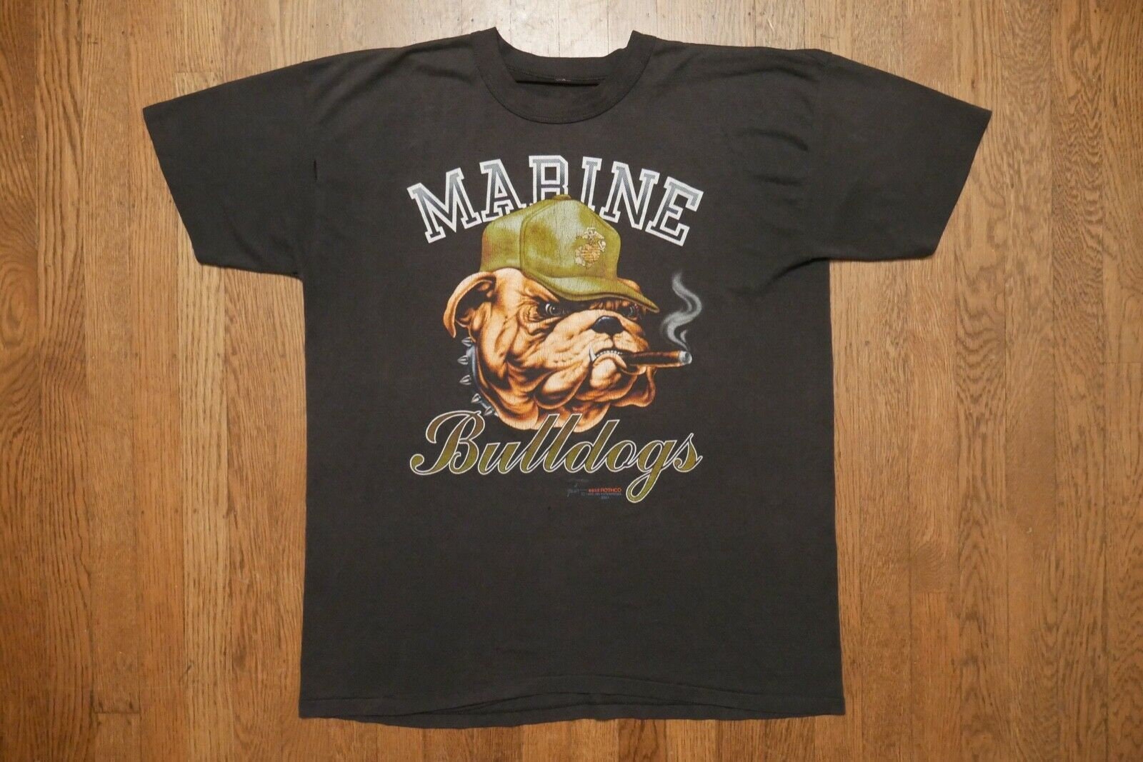 Vintage Marine Bulldogs T Shirt 1989 Soft Thin Military USMC Etsy