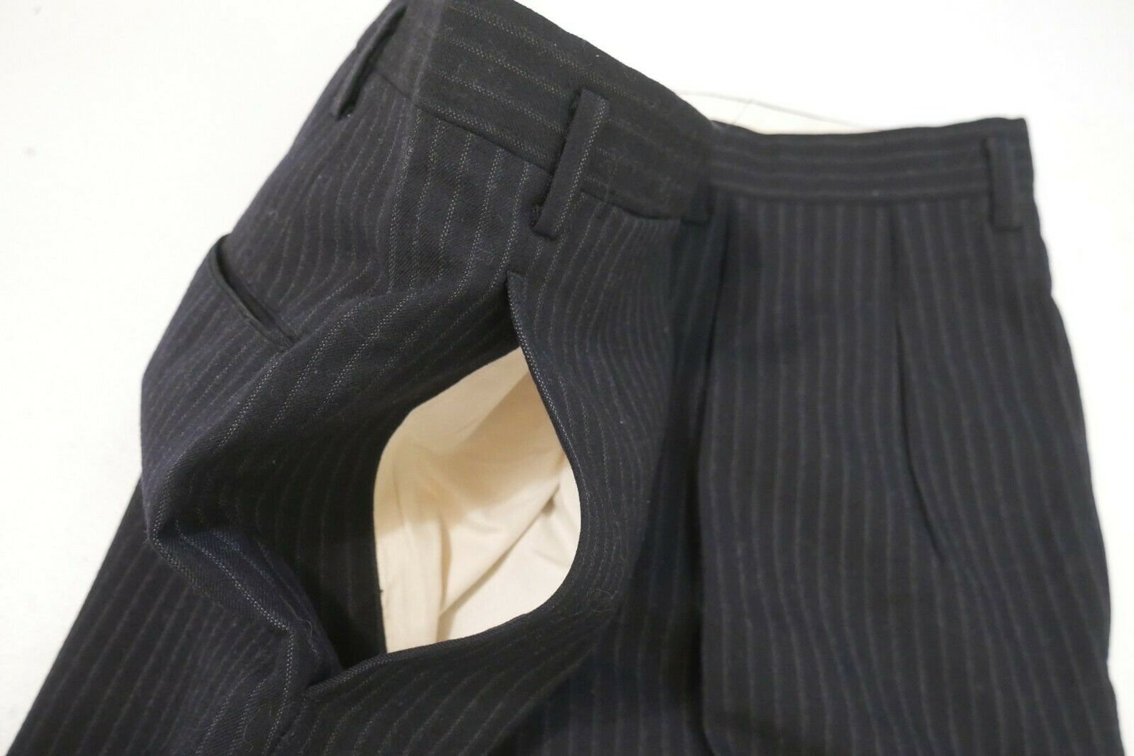 Vintage 50s Black Gray Pinstripe Pants Gangster Hollywood F.R. - Etsy