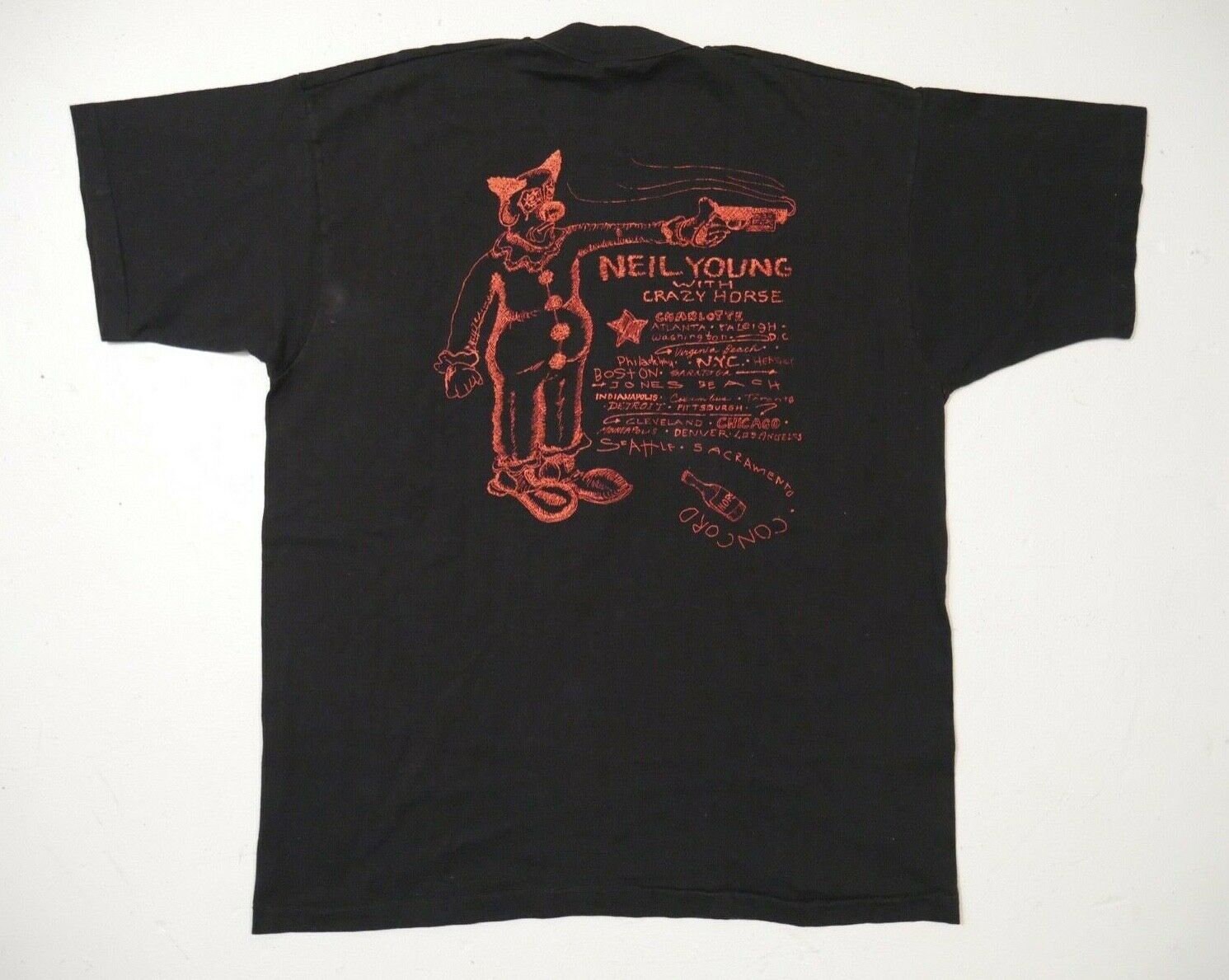 Vintage Rare Neil Young T shirt Deadstock XL Concert T Shirt | Etsy