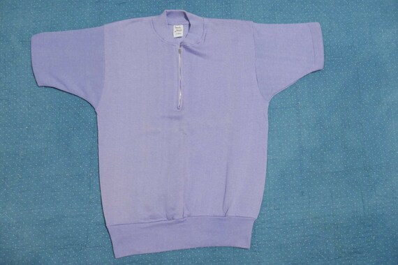 Vintage 60s Ladies Pullover Sweatshirt 1/4 Zip Lav