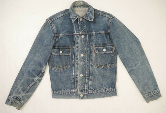 Vintage 50s LEVI'S Big E Type 2 Selvedge Denim Jac