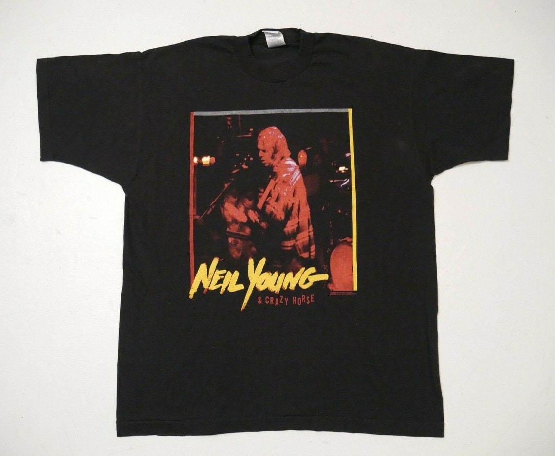 Vintage Rare Neil Young T shirt Deadstock XL Concert T Shirt | Etsy