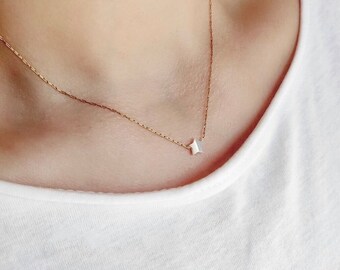 Star necklace, Gold chain necklace, Dainty necklace, Heart necklace