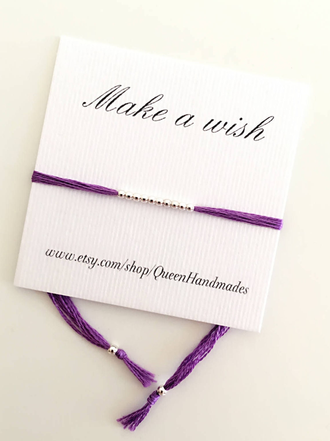 Make a wish bracelet Beaded bracelet Sterling silver Etsy