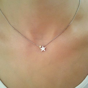 Christmas gift, Star necklace, Silver necklace, Gift jewelry, Minimalist jewelry