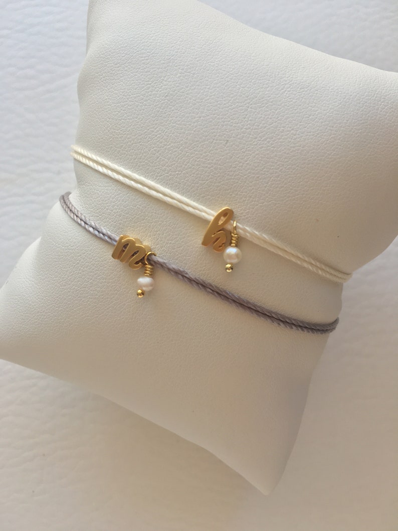 Initial Bracelet Bridesmaid Gift Friendship Bracelet Etsy