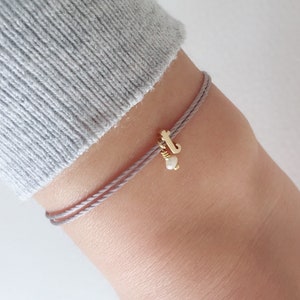 Initial bracelet, Bridesmaid gift, Friendship bracelet, Personalized bracelet, Gold bracelet