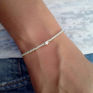 Tiny star bracelet, Beaded bracelet, Minimal bracelet, Friendship bracelet