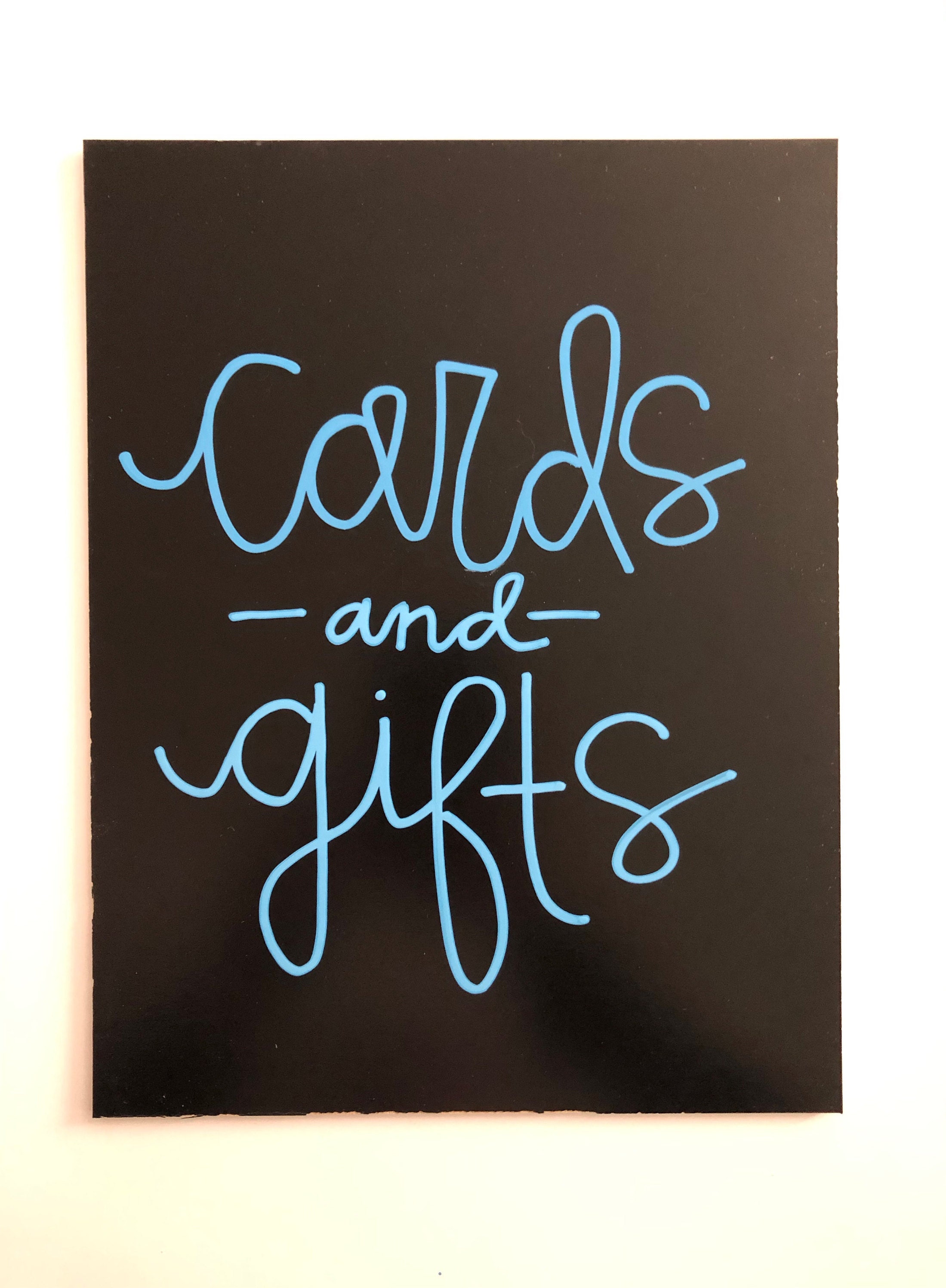 Cards and Gifts Chalkboard Sign Custom Wedding Sign Cards Etsy