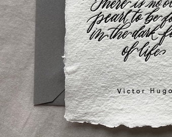 With Love, by Victor (Victor Hugo Letterpressed card/print)