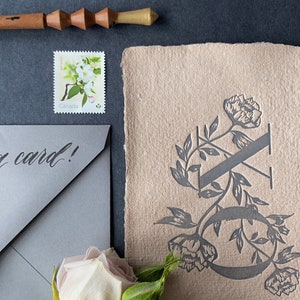 Tarjeta o impresión XO Florals Letterpressed