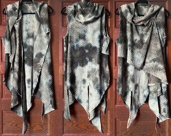 Handcrafted Tie Dye Hoodie Wrap: Postapocalyptic Halloween Zombie Costume