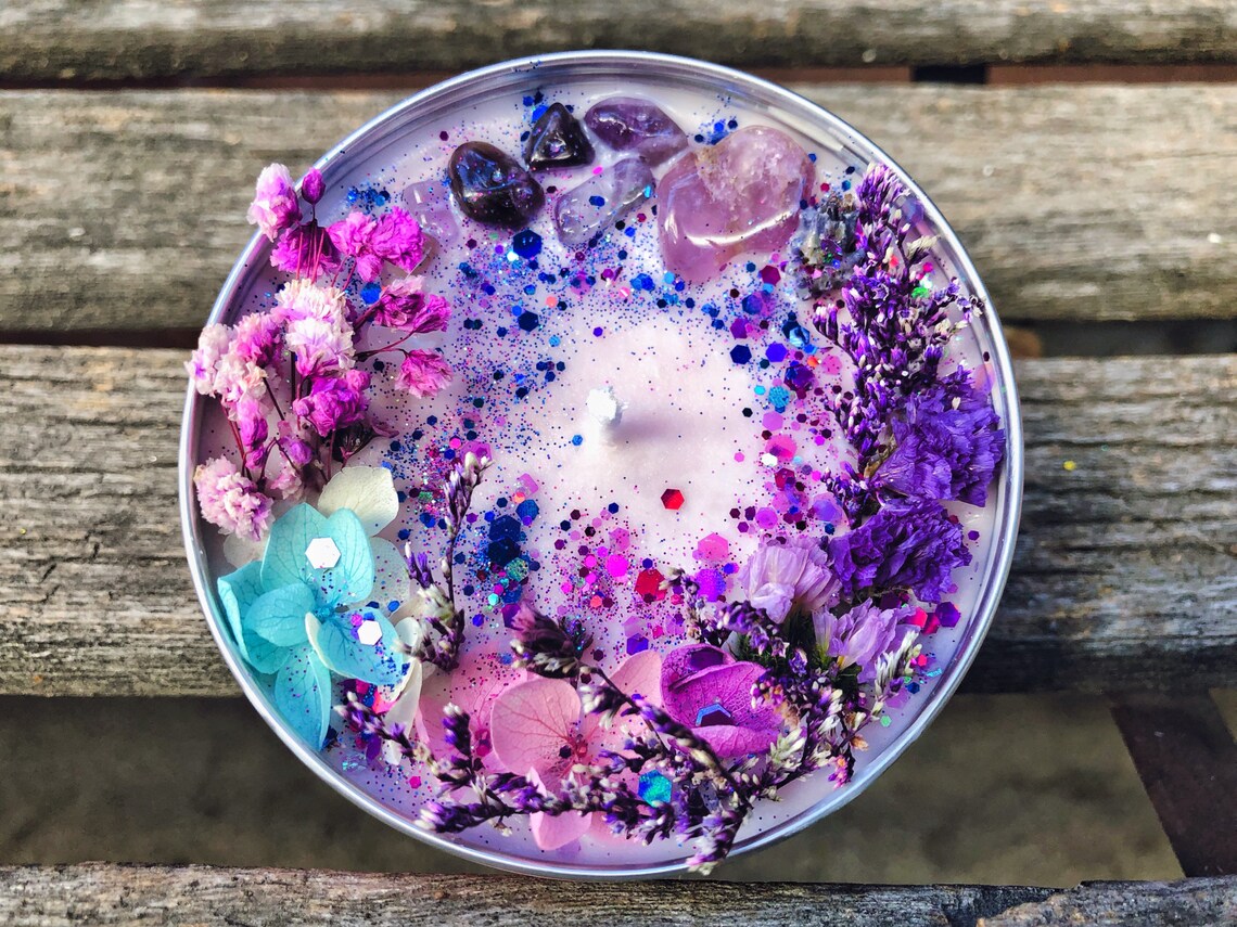 Third Eye Chakra Candle Purple Candle Meditation Candle Etsy