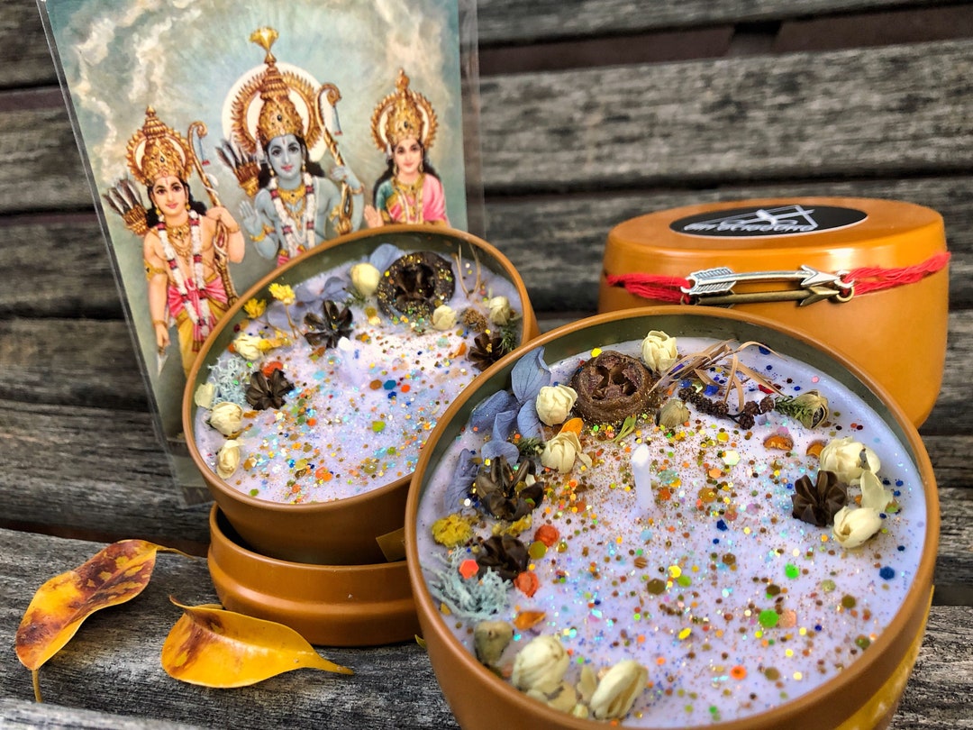 Meditation Candle Spiritual Candle Ritual Candle Flower Etsy