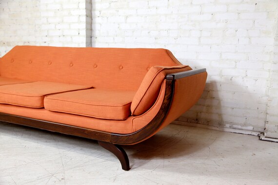 On Hold Vintage MCM 3 Seater Gondola Adrian Pearsall Style Sofa