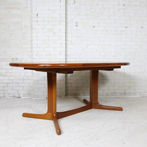 Vintage MCM scandinavian teak oval dining table no extension leafs by Rasmus Denmark Free delivery only in NYC and Hudson Valley areas image 5