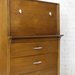 Vintage MCM 9 drawer tallboy dresser by Drexel Profile line Free deliver in NYC and Hudson Valley areas image 5