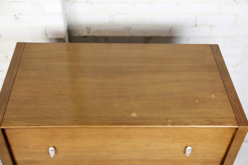 Vintage MCM 9 drawer tallboy dresser by Drexel Profile line Free deliver in NYC and Hudson Valley areas image 8