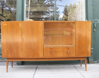 Vintage 50's WK mobel European burch wall storage unit | Free delivery in NYC and Hudson Valley areas