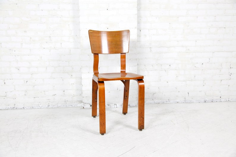 Vintage Mcm Mid Century Modern Maple Bentwood Chair By Thonet