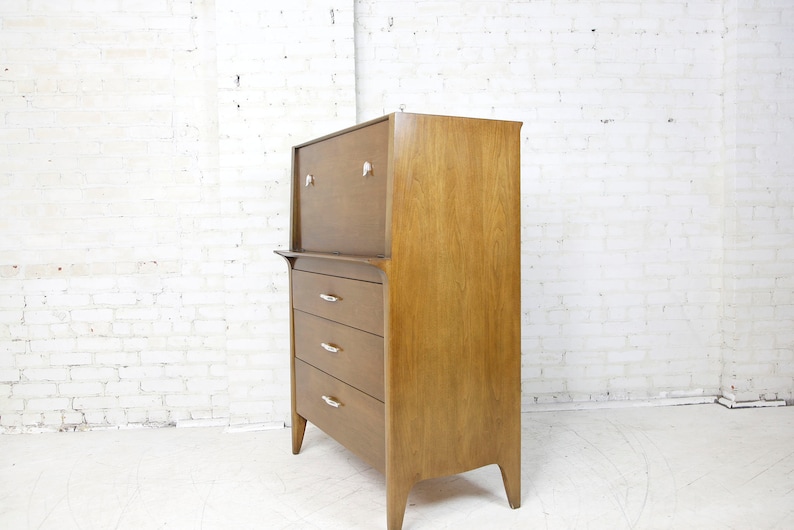 Vintage MCM 9 drawer tallboy dresser by Drexel Profile line Free deliver in NYC and Hudson Valley areas image 6
