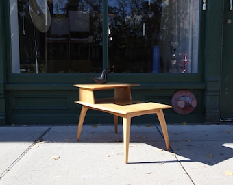 Vintage MCM 60's Heywood Wakefield solid maple end / coffee table / refinished | Free delivery only in NYC and Hudson Valley areas