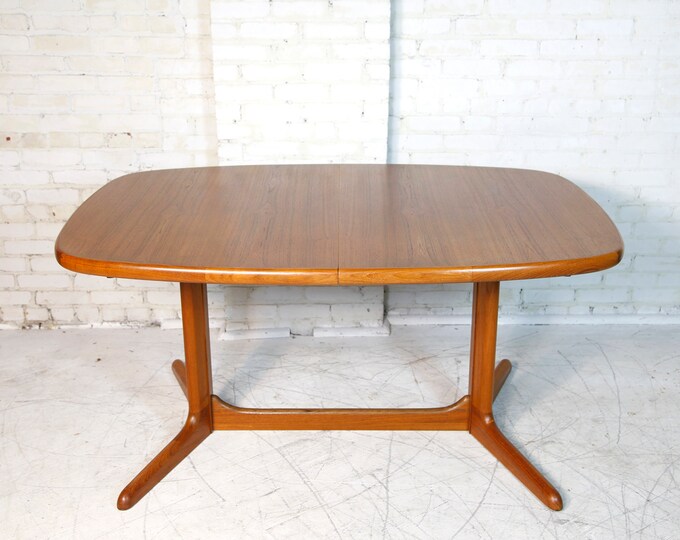 On Hold Vintage Mcm Teak Oval Dining Table by RASMUS Made in Etsy UK