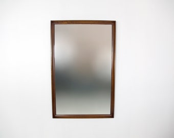 Vintage wood framed wall hanging or free standing mirror 51x33 (AGED HAZY) | Free delivery in NYC and Hudson areas