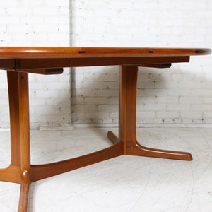 Vintage MCM scandinavian teak oval dining table no extension leafs by Rasmus Denmark Free delivery only in NYC and Hudson Valley areas image 3