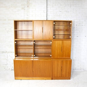 Vintage MCM Danish teka sectional wall unit / storage unit | Free delivery in NYC and Hudson Valley areas