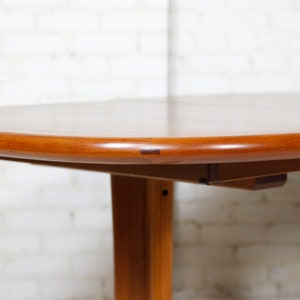 Vintage MCM scandinavian teak oval dining table no extension leafs by Rasmus Denmark Free delivery only in NYC and Hudson Valley areas image 2