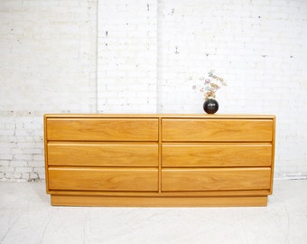 Vintage MCM Scandinavian style teak wood 6 drawer dresser | Free delivery only in NYC and Hudson Valley areas
