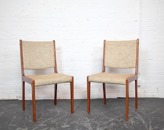 Vintage MCM set of 2 Scandinavian teak tall back chairs by Farso Stolefabrik Denmark | Free delivery only in NYC and Hudson Valley areas