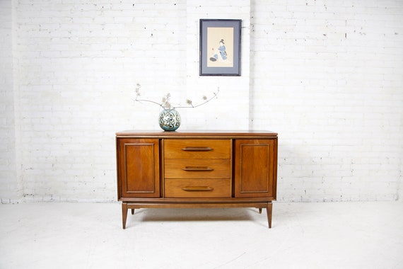 Vintage Small Credenza By Bassett Furniture Free Nyc Etsy