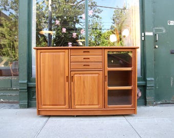 On hold|Vintage MCM solid teak buffet / storage cabinet | Free delivery in NYC and Hudson Valley areas
